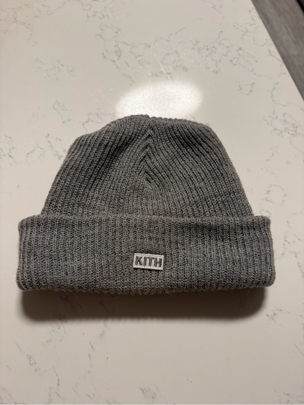 Kith Gray Ribbed Cuffed Beanie